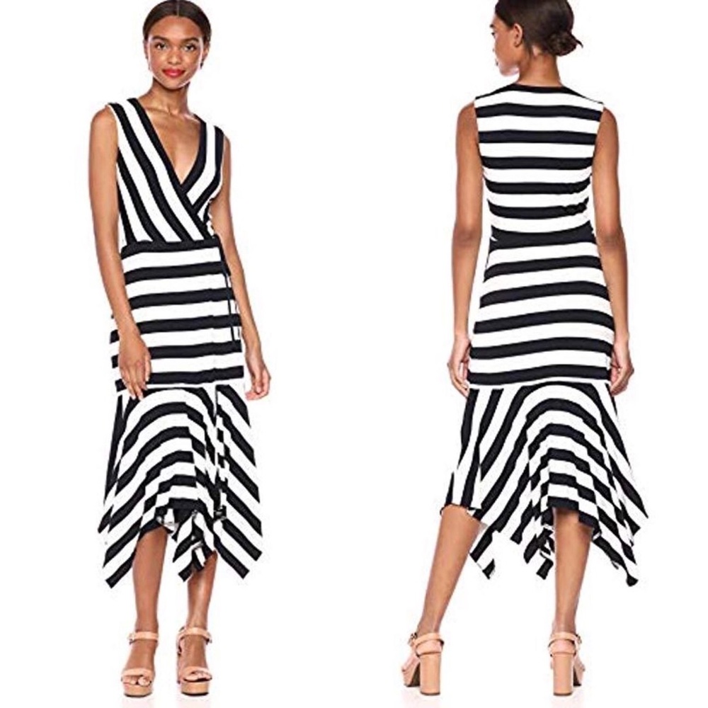 Bailey 44 Alexandria Striped Tie Waist Midi Dress - Picture 3 of 8